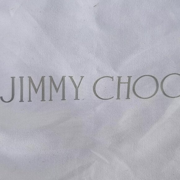 Jimmy Choo Dust Bag White Polyester Storage Bag Draw String Made in Italy - Picture 9 of 10